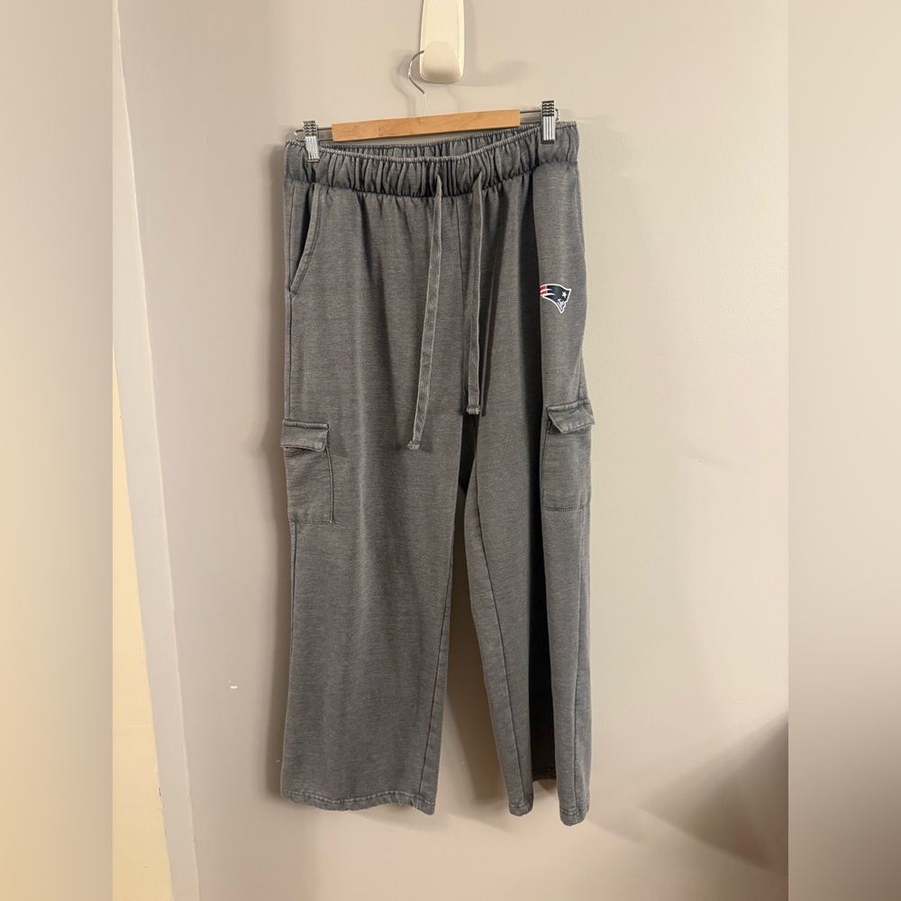 New England Patriots Gray Sleepwear Pants NFL Team Apparel Lounge Pajama Pants